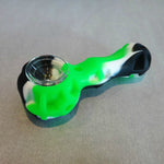 Silicone Hand Pipe with Glass Bowl, Dabber, and Jar