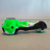 Silicone Hand Pipe with Glass Bowl, Dabber, and Jar