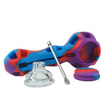 Silicone Hand Pipe with Glass Bowl, Dabber, and Jar