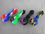 Silicone Hand Pipe with Glass Bowl, Dabber, and Jar