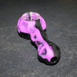 Silicone Hand Pipe with Glass Bowl, Dabber, and Jar