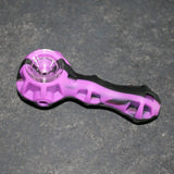 Silicone Hand Pipe with Glass Bowl, Dabber, and Jar